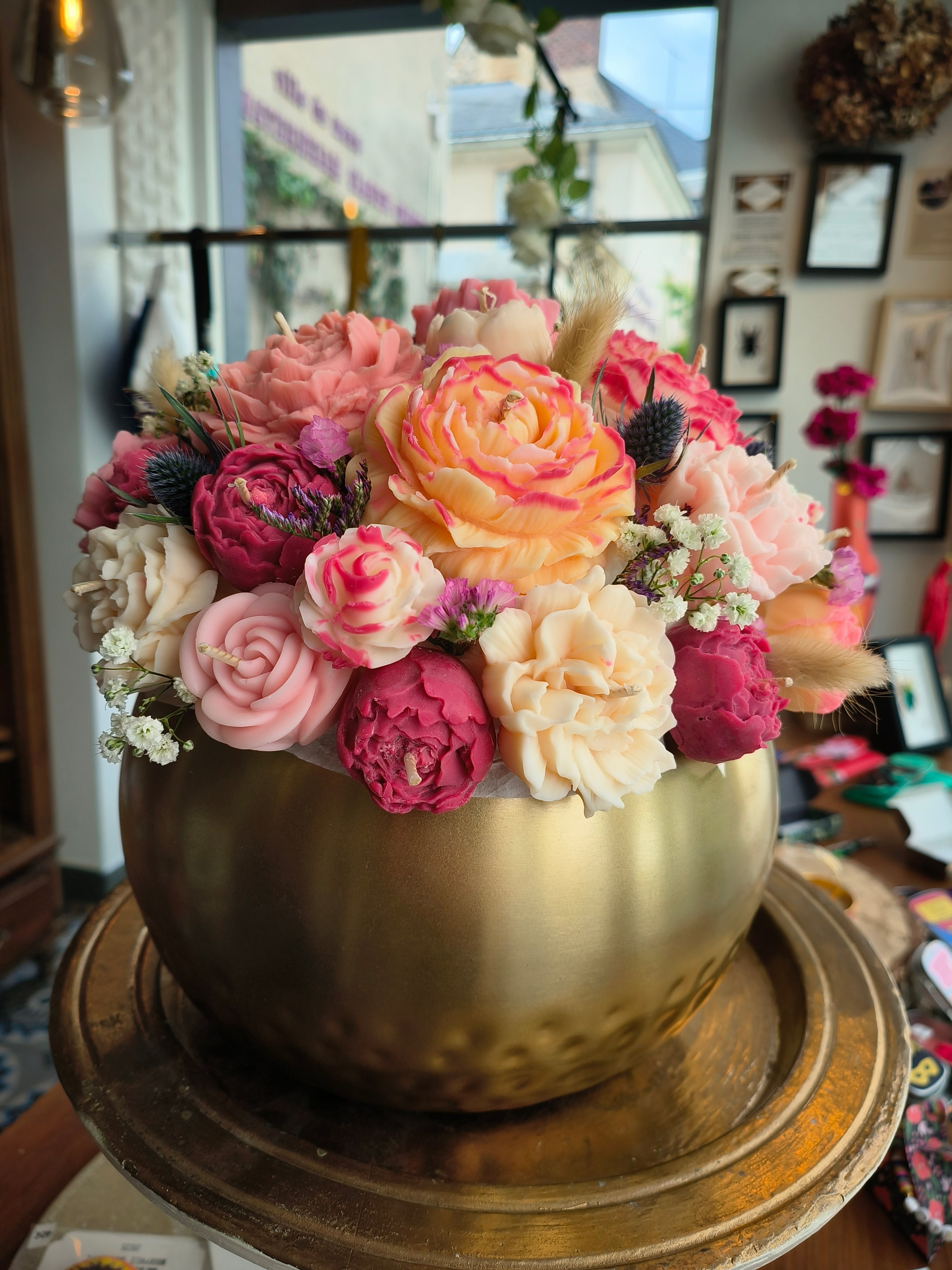 Bouquet de fleurs XXL unik&Sens bougie 