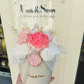 Bouquet de cire parfumée Unik&Sens blanc pur rose intense Le mans