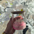 Bougie fleur de cerisier en bocale avec couvercle, bougie fleurie rose blanche, cadeau bougie femme originale, cire de colza Le Mans Unik&Sens 