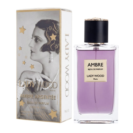 photo flacon de parfum violet ambre argenté anbre parfum femme unik&sens le mans ladywood parfumerie haute couture française 
