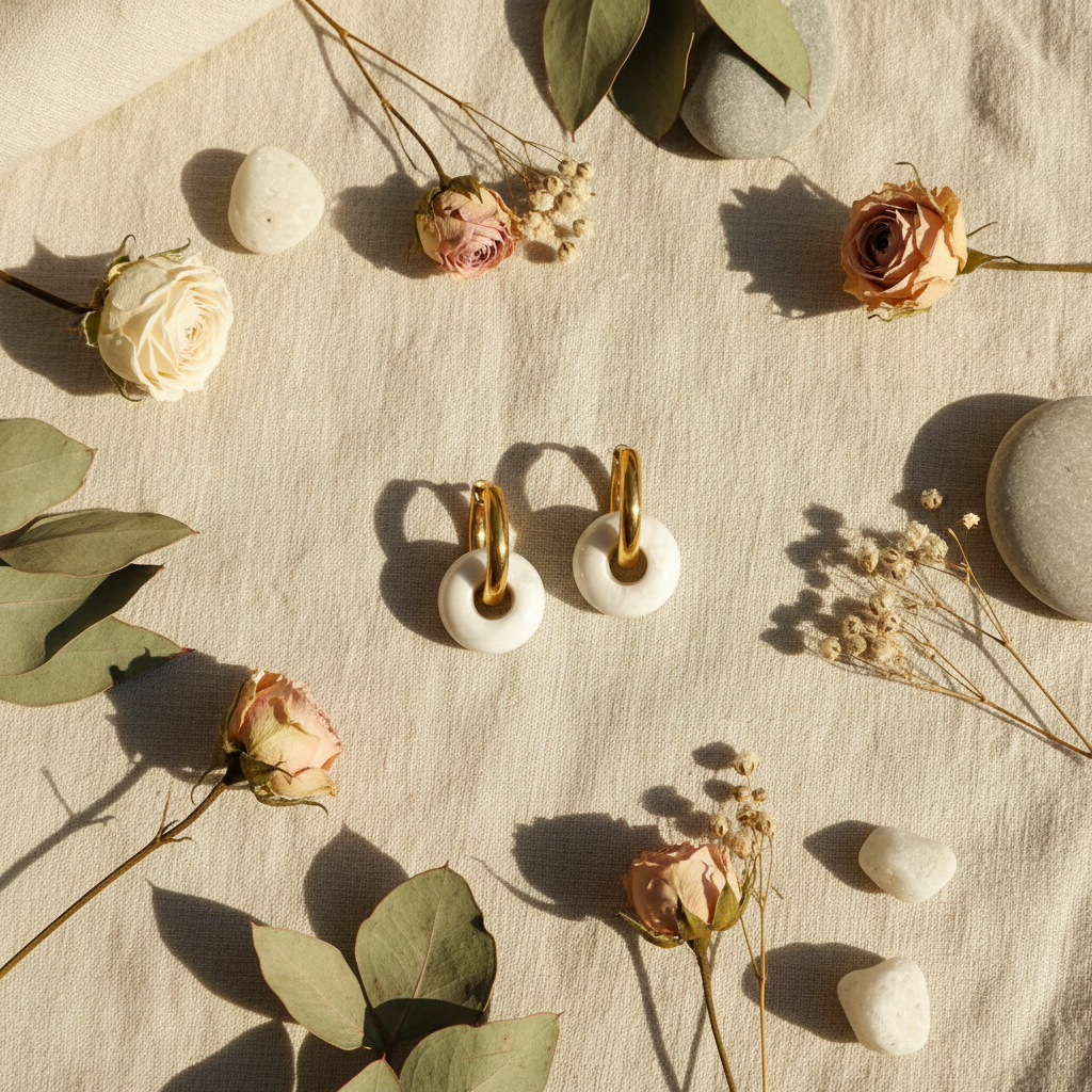 Boucles d'oreilles pierre naturelle artisanales – Unik & Sens