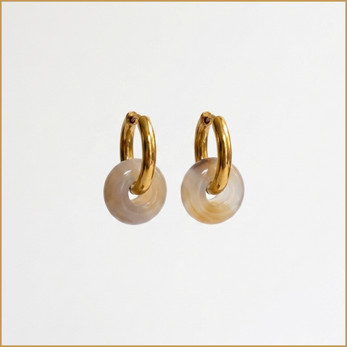Boucles d'oreilles pierre naturelle artisanales – Unik & Sens