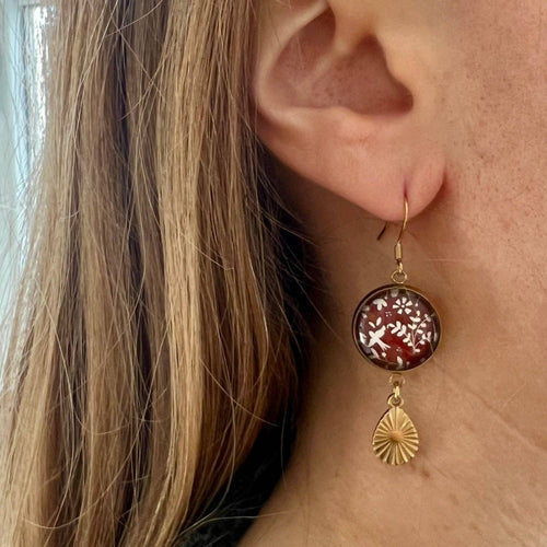 boucles d'oreille originale  - Le Mans - artisanale - unik&sens