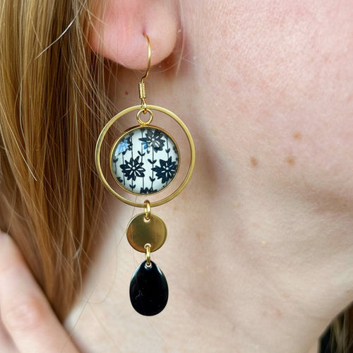 boucles d'oreille originale  - Le Mans - artisanale - unik&sens