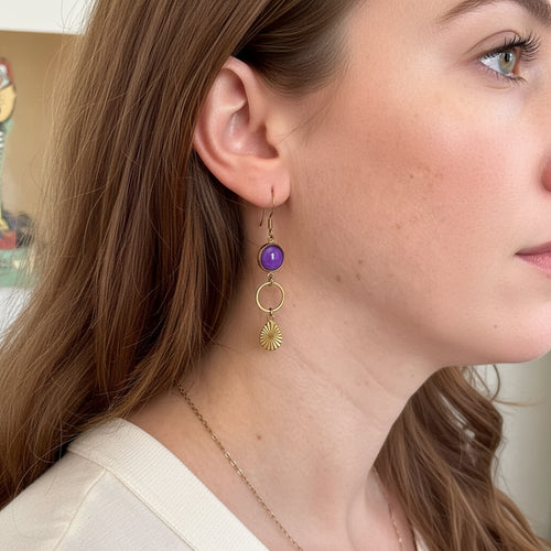 boucles d'oreille originale  - Le Mans - artisanale - unik&sens
