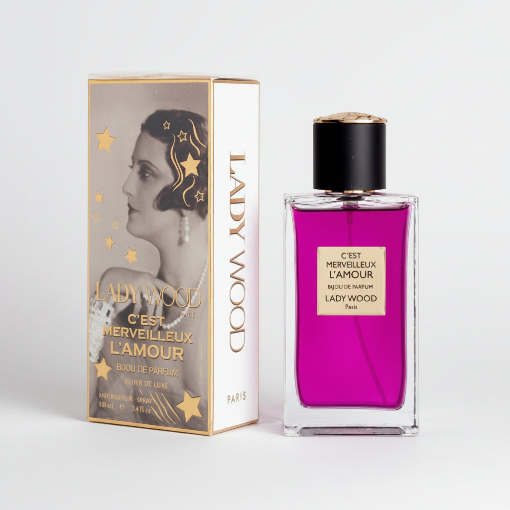 flacon de parfum lady wood c'est merveilleux l'amour boutique unik&sens Le Mans parfumerie d'art
